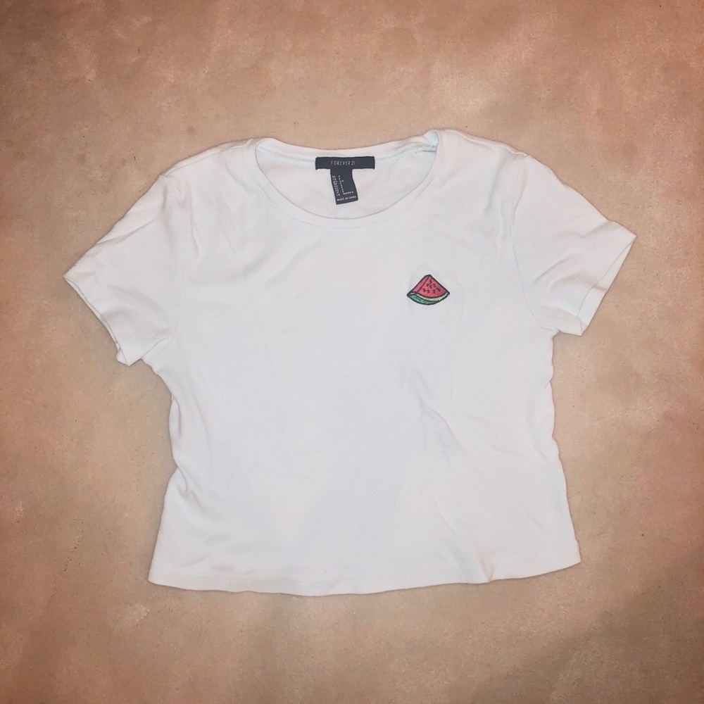 forever 21 watermelon crop top